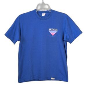 Crazy Shirt Haleakala Sunrise Club Hawaii Blue Tee Adult L Vintage Single Stitch